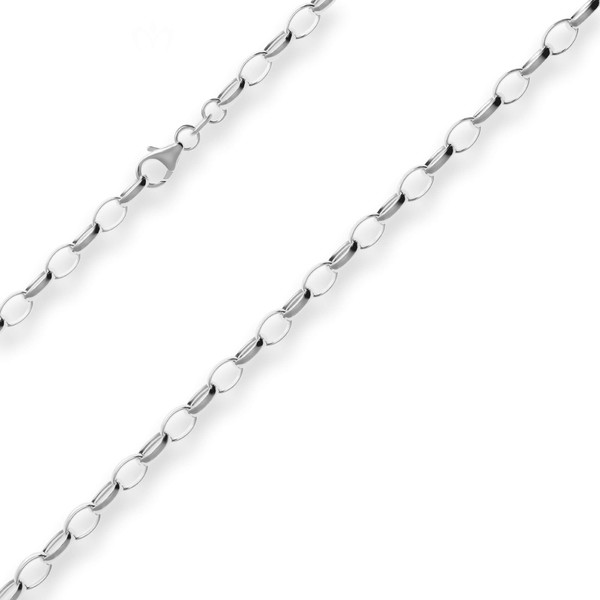 5mm Erbskette aus 925 Silber 50cm