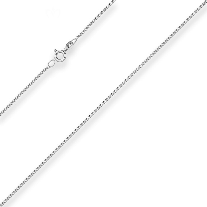 1.4mm Panzerkette aus 925 Silber rhodiniert 45cm