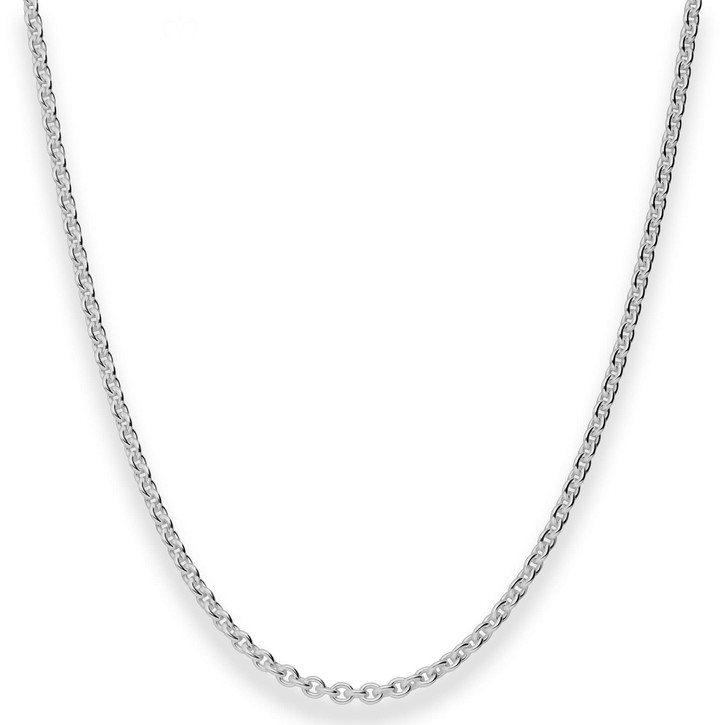 2.8mm Rund-Ankerkette aus 925 Silber rhodiniert 50cm