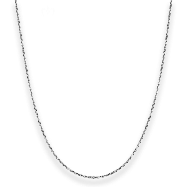 1.7mm Ankerkette diamantiert aus 925 Silber rhodiniert 55cm