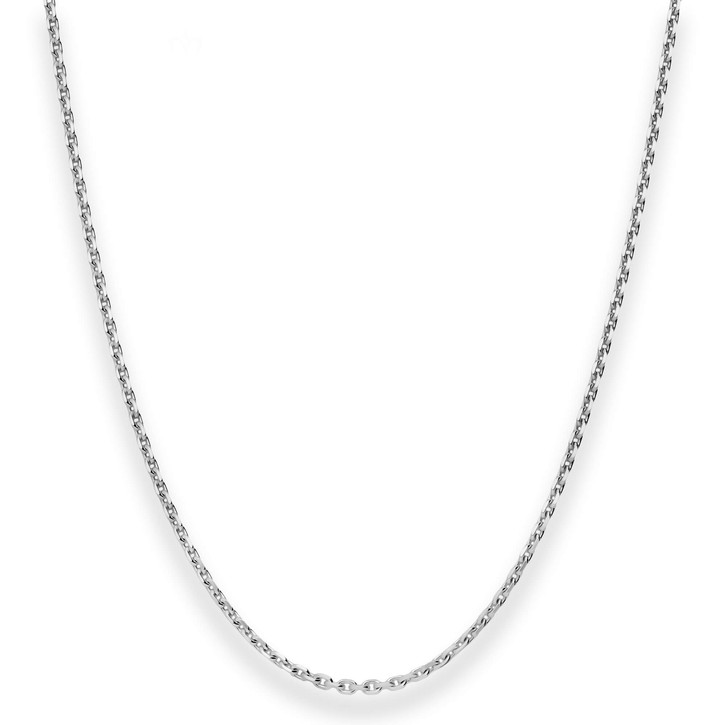 1.9mm Ankerkette diamantiert aus 925 Silber rhodiniert 45cm
