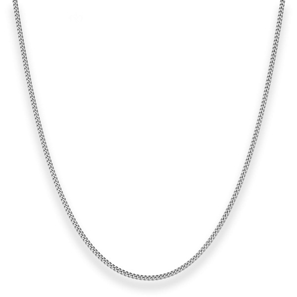 1.6mm Panzerkette aus 925 Silber rhodiniert 80cm