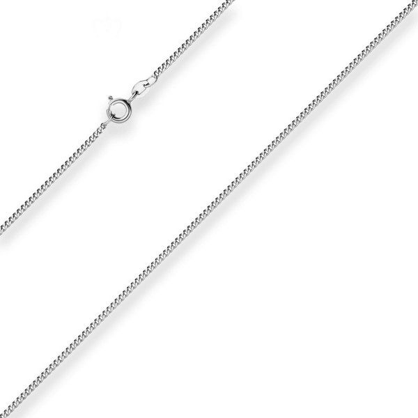 1.7mm Panzerkette aus 925 Silber rhodiniert 60cm