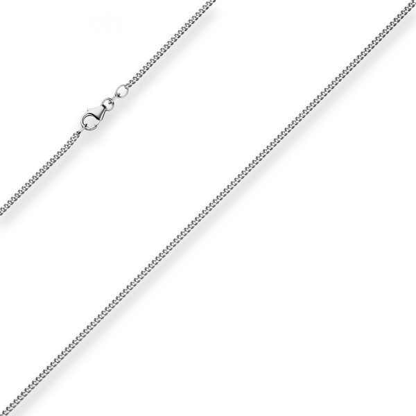 1.7mm Panzerkette aus 925 Silber rhodiniert 55cm