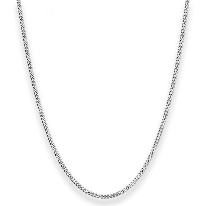 2.1mm Panzerkette aus 925 Silber rhodiniert 45cm