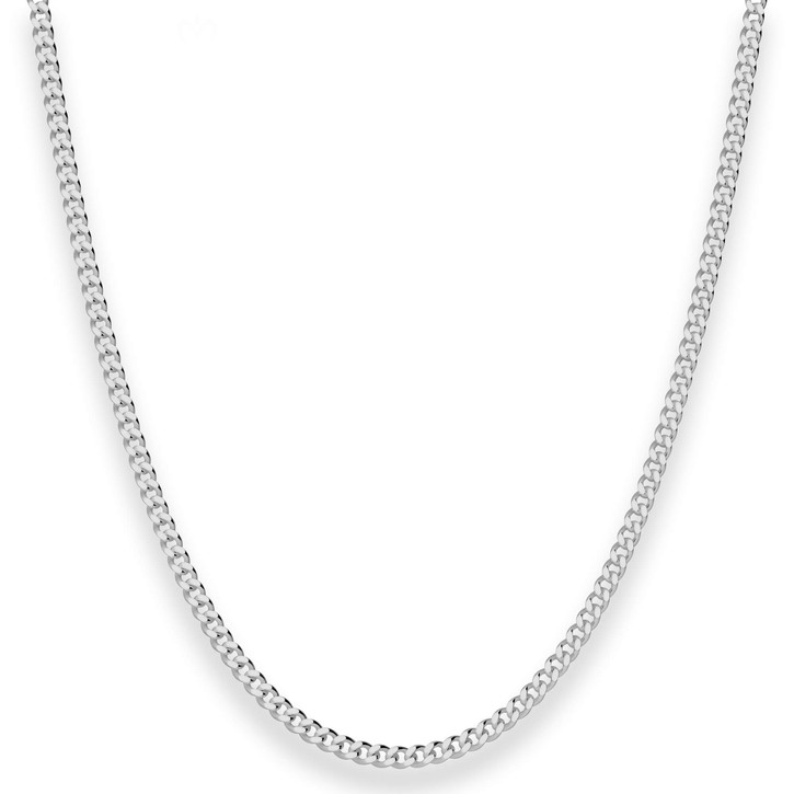 2.7mm Panzerkette aus 925 Silber rhodiniert 55cm