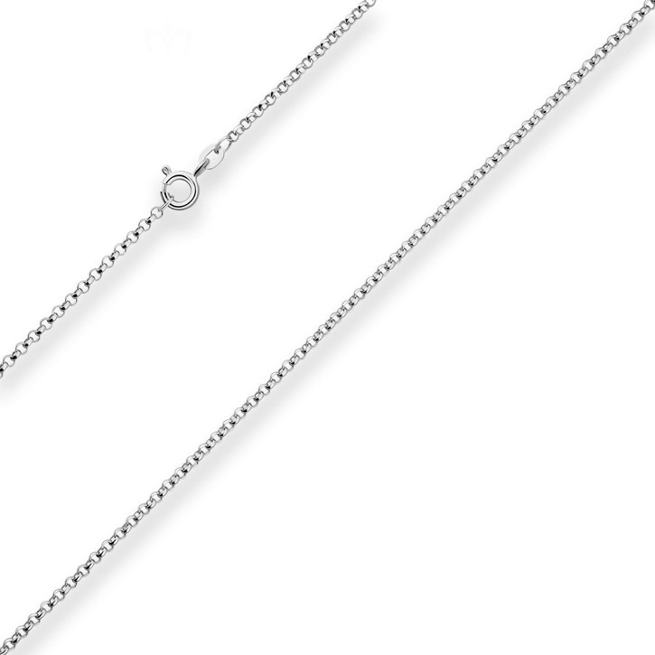 2mm Erbskette aus 925 Silber rhodiniert 70cm