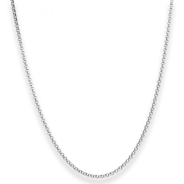 2mm Erbskette aus 925 Silber rhodiniert 70cm