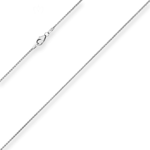 1.3mm Zopfkette aus 925 Silber rhodiniert 55cm