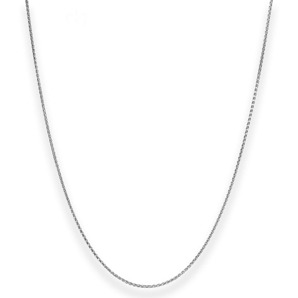 1.3mm Zopfkette aus 925 Silber rhodiniert 55cm