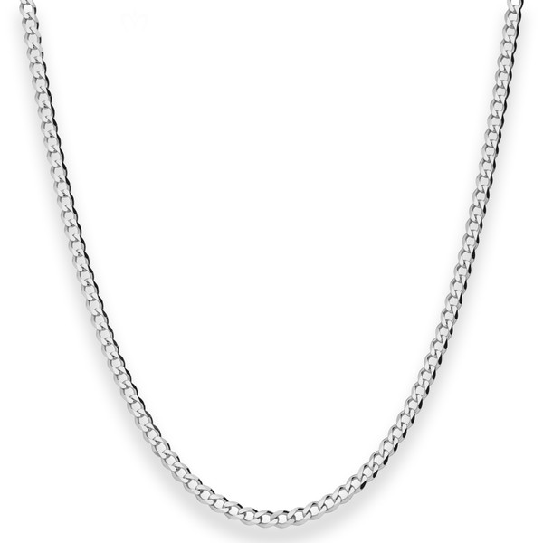 3mm Panzerkette aus 925 Silber 50cm