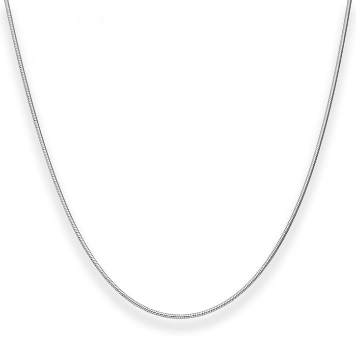 1.1mm Schlangenkette aus 925 Silber rhodiniert 60cm