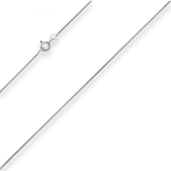 1.1mm Schlangenkette aus 925 Silber rhodiniert 60cm