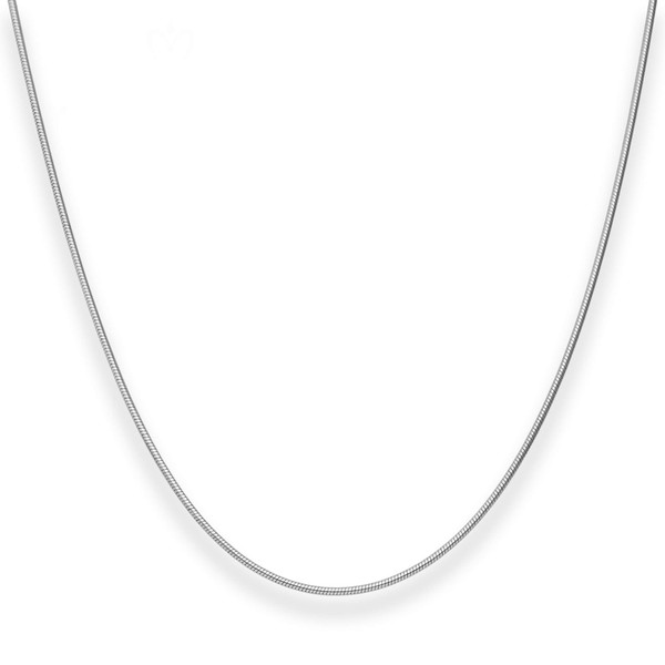 1.1mm Schlangenkette aus 925 Silber rhodiniert 60cm