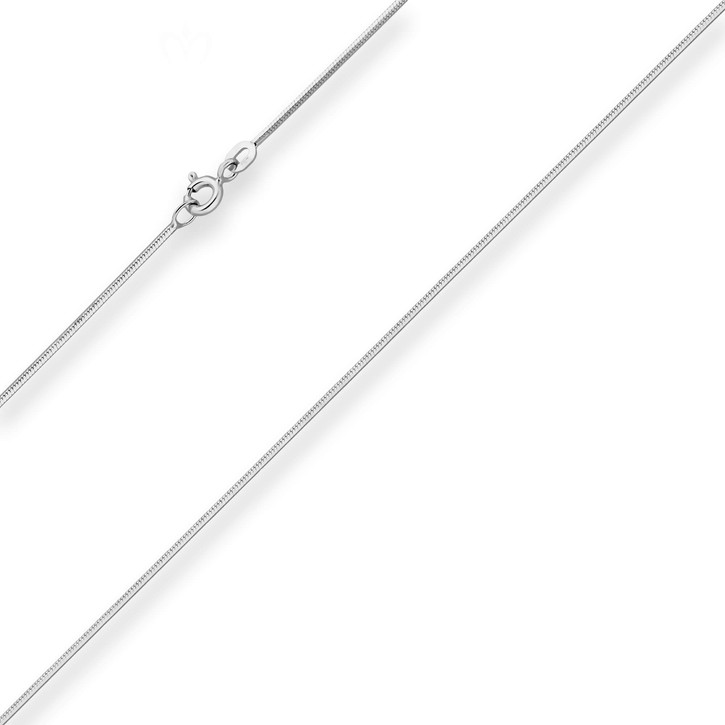 0.9mm Schlangenkette diamantiert aus 925 Silber rhodiniert 45cm