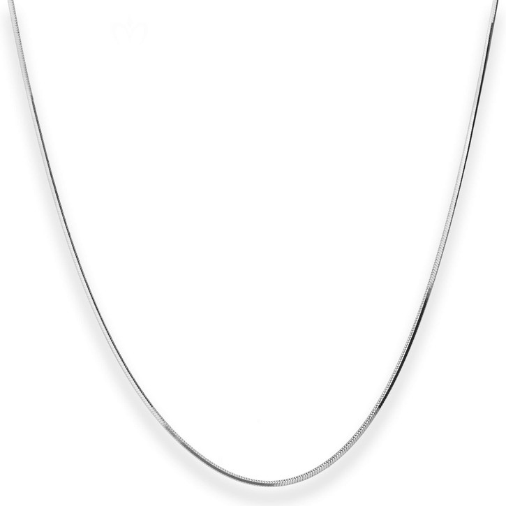 0.9mm Schlangenkette diamantiert aus 925 Silber rhodiniert 43cm