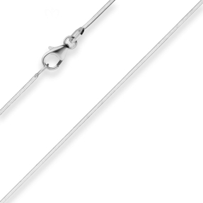 0,9mm Schlangenkette diamantiert Kette Collier aus 925 Silber rhodiniert 43cm