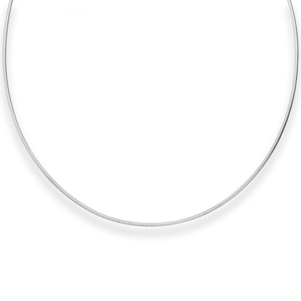 1.5mm Halsreif Omegakette Tondakette aus 925 Silber 42cm