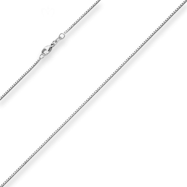 1.2mm Veneziakette aus 925 Silber rhodiniert 50cm