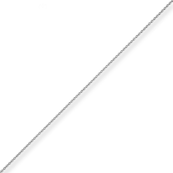 1.3mm Rund-Ankerkette aus 750 Weißgold 50cm