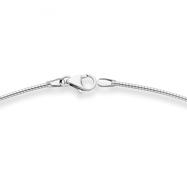 1.2mm Halsreif Tondakette Omegareif aus 333 Weißgold 45cm
