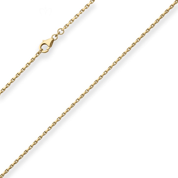 1.7mm Ankerkette diamantiert aus 333 Gelbgold 55cm