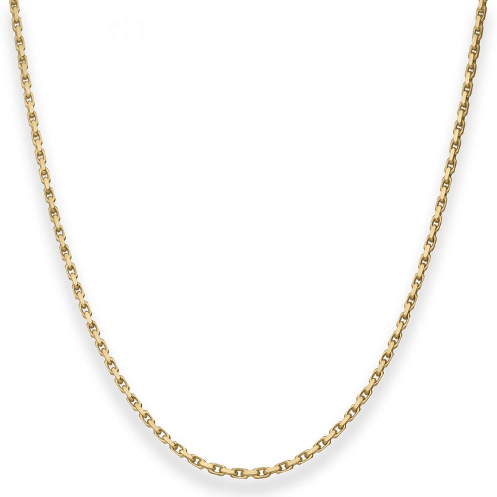 1.7mm Ankerkette diamantiert aus 333 Gelbgold 55cm