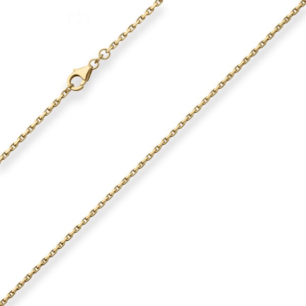 1.7mm Ankerkette diamantiert aus 333 Gelbgold 55cm