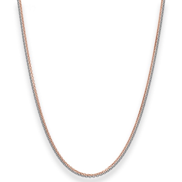 1.6mm Rund-Ankerkette aus 585 Gold rot weiß 45cm
