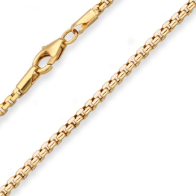 2,5mm Fantasiekette Goldkette Collier Halskette aus 585 Gold gelb/weiß 42cm