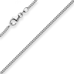 1,7mm Panzerkette Silberkette Collier Halskette aus 925 Silber rhodiniert 45cm