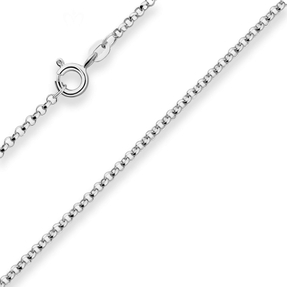2mm Erbskette Silberkette Collier Halskette aus 925 Silber rhodiniert 45cm