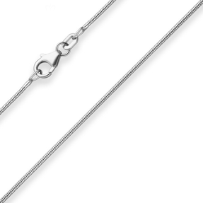 1,1mm Schlangenkette Silberkette Collier Halskette aus 925 Silber 50cm