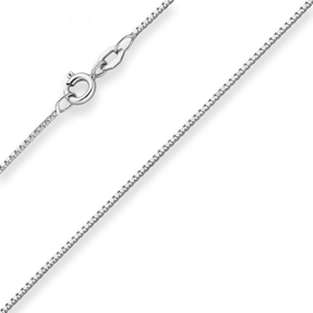 0,9mm Veneziakette Silberkette Collier Halskette aus 925 Silber rhodiniert 80cm