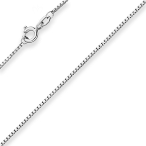 1,2mm Veneziakette Silberkette Collier Halskette aus 925 Silber rhodiniert 55cm