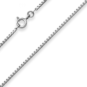 1,4mm Veneziakette Goldkette Collier Halskette aus 585 Gold Weißgold 70cm
