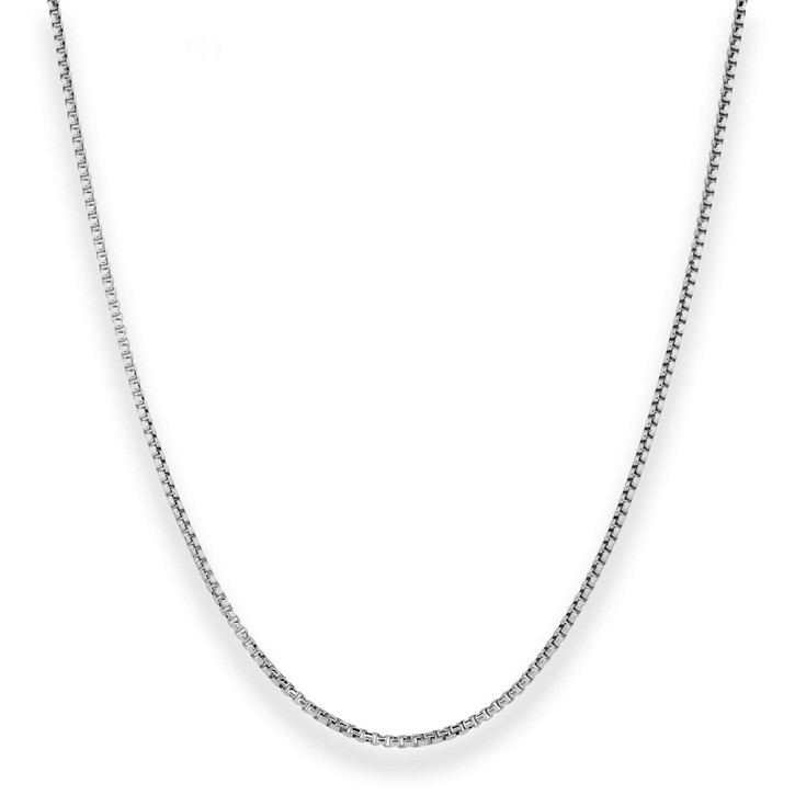 1.5mm Veneziakette rund aus 925 Silber rhodiniert 40cm