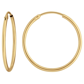 Paar Ohrringe Creolen rund schlicht Ohrschmuck aus 333 Gold Gelbgold 24x1,5mm Paar Ohrringe Creolen rund schlicht Ohrschmuck aus 333 Gold Gelbgold 24x1,5mm