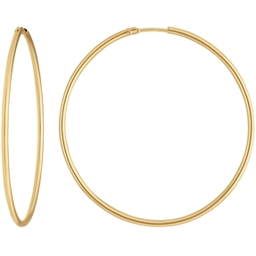 Paar Ohrringe Creolen rund schlicht Ohrschmuck aus 333 Gold Gelbgold 44x1,5mm