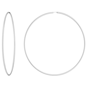 Paar Ohrringe Creolen rund sehr groß XXXL Ohrschmuck aus 925 Silber 99x2mm