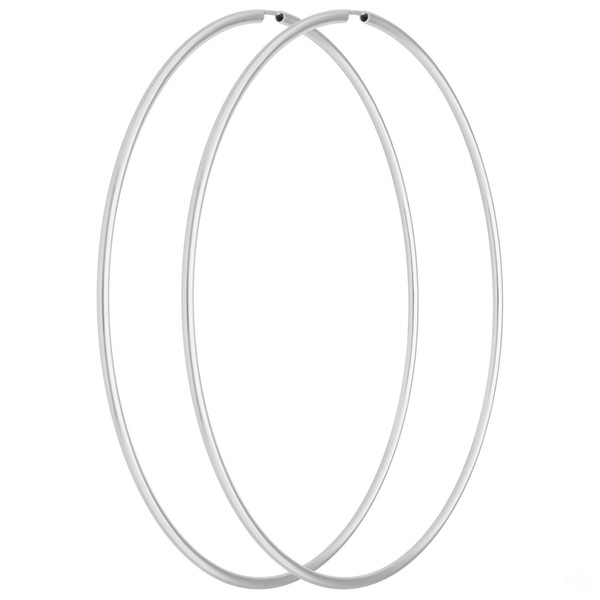 Paar Creolen rund sehr groß XXXL aus 925 Silber 99x2mm