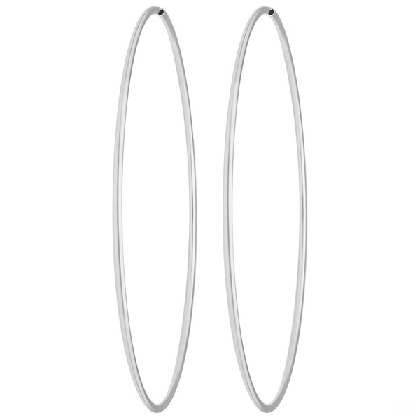 Paar Creolen rund sehr groß XXXL aus 925 Silber 99x2mm