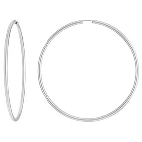 Paar Ohrringe Creolen rund groß XL Ohrschmuck aus 925 Silber 70x2,5mm