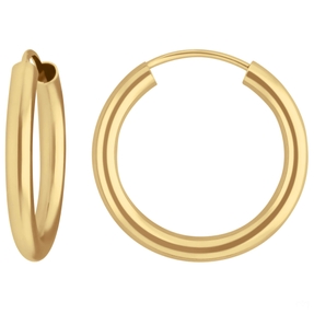 Paar Ohrringe Creolen rund schlicht Ohrschmuck aus 333 Gold Gelbgold 20x2,5mm Paar Ohrringe Creolen rund schlicht Ohrschmuck aus 333 Gold Gelbgold 20x2,5mm