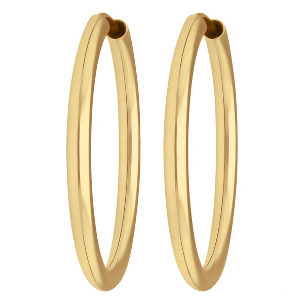 Paar Ohrringe Creolen rund schlicht aus 333 Gelbgold 29x2.5mm