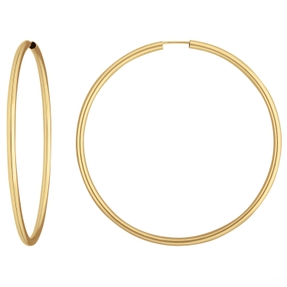 Paar Ohrringe Creolen rund groß Ohrschmuck aus 333 Gold Gelbgold 60x2,5mm