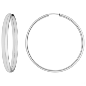 Paar Ohrringe Creolen schlicht Ohrschmuck aus 925 Silber 39x3,9mm