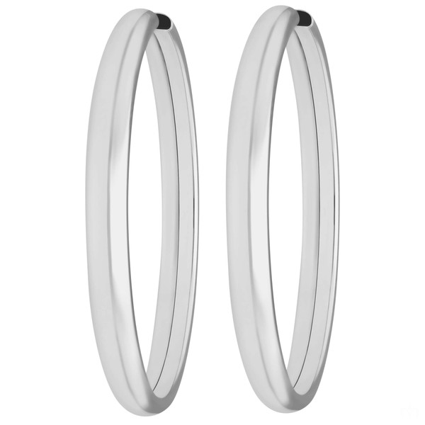Paar Ohrringe Creolen schlicht aus 925 Silber 39x3.9mm
