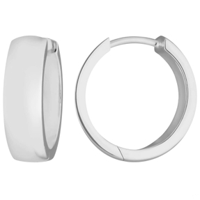 Paar Ohrringe Creolen schlicht kantig Ohrschmuck aus 925 Silber 16x5,4mm