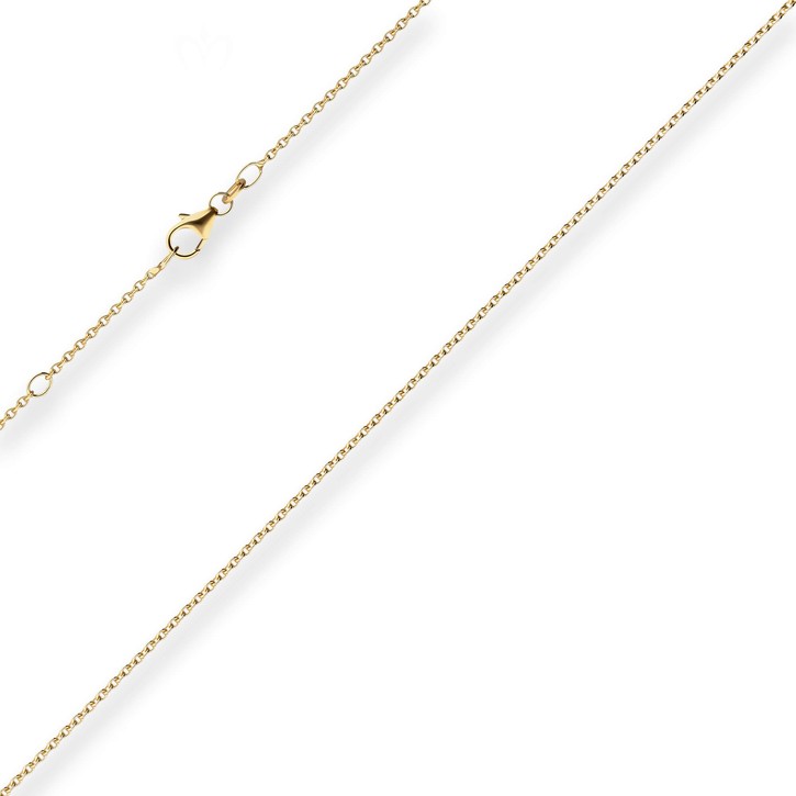 1.5mm Rund-Ankerkette aus 750 Gelbgold 45cm mit Zwischenöse